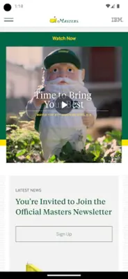 The Masters Golf Tournament android App screenshot 9